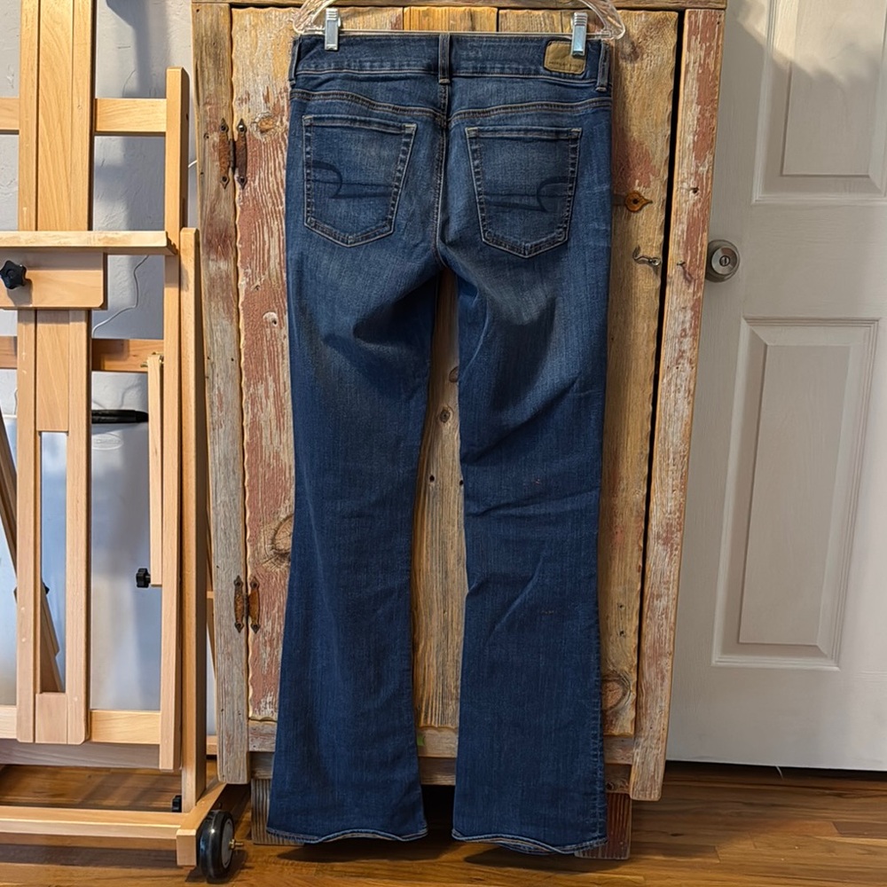 American Eagle Outfitters Artist’s Flare Women's Blue denim jean sz 10 XL - Picture 7 of 14